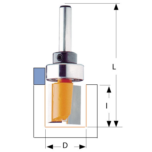 Buy CMT- Straight Bit With Brg. S=12 D=19x50.8 HM Online | Power Tools | Qetaat.com